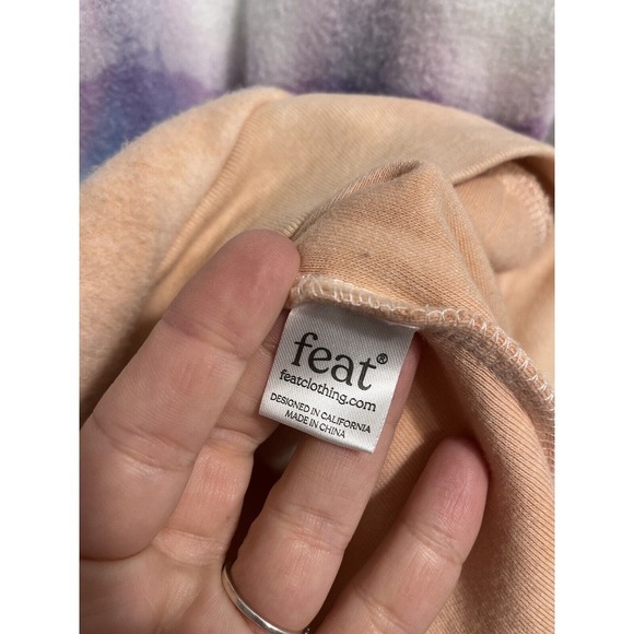 Feat Large Unisex Blanket Blend Hoodie Rainbow Ombré Fleece Soft Sweatshirt - Picture 8 of 13